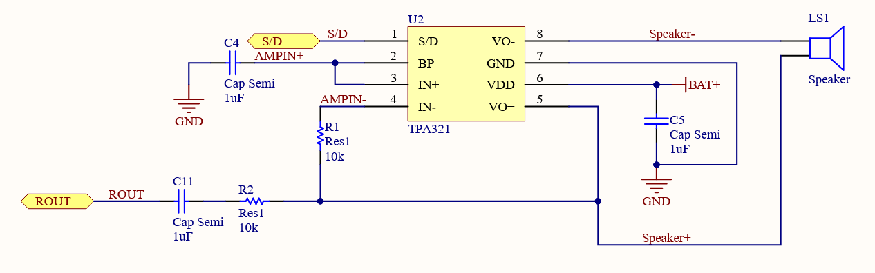 Audio amplifier schematic