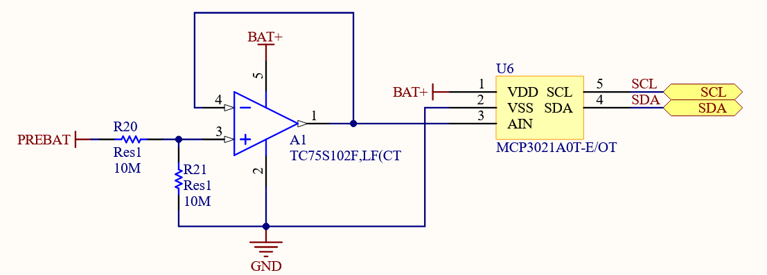 Battery percentage schematic